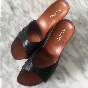 Aldo black slip on
